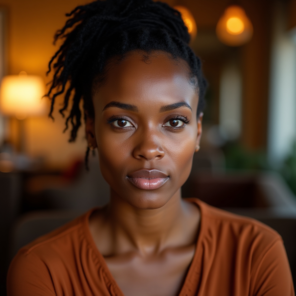Close-up of a thoughtful person with soft focus background, contemplating financial decisions