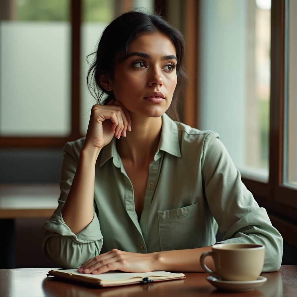 Person reflecting on the relationship between emotions and financial decisions